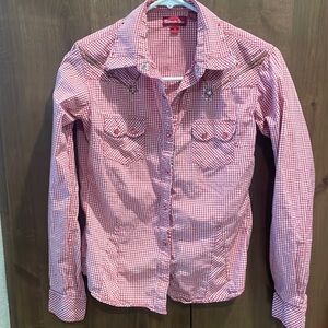 Pandhandle Slim Western Gingham Pearl Snap